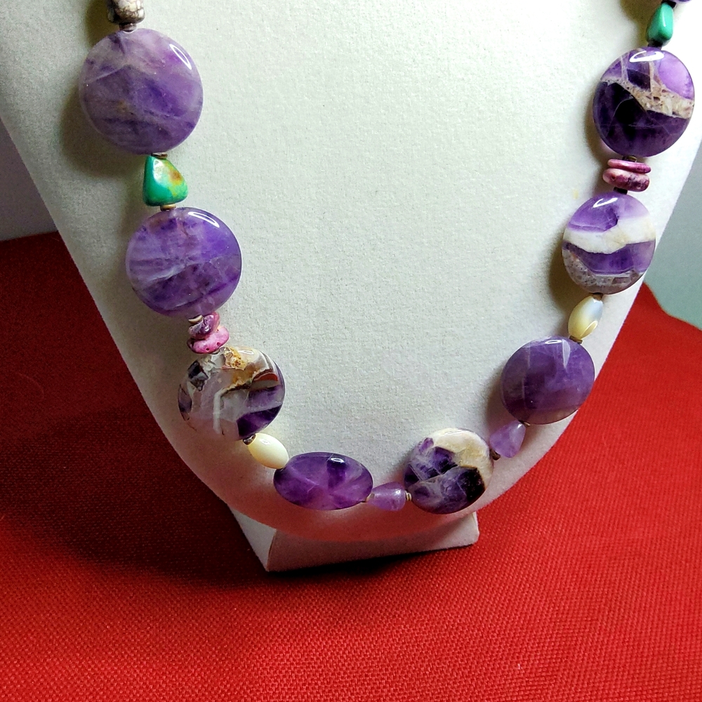 Amethyst Artesian Made Necklace - image 2